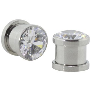 Large bezel CZ plugs