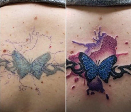 butterfly touch-up tattoo