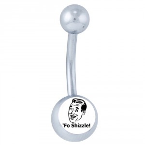Fo Shizzle Logo Belly Ring