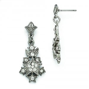 Get this glam look with these CZ dangle snowflake earrings
