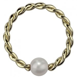 This brow ring takes your look up a notch, with 14K gold and a real cultured pearl, great gift idea!