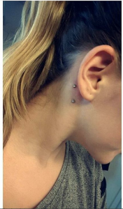 Dermal piercings behind ears