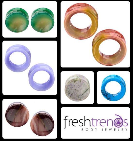 organic stone body jewelry plugs