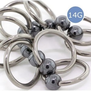 14 Gauge Titanium CBR Captive Bead Rings