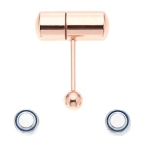 Rose Gold Plated Micro Vibrating Tongue Ring Barbell