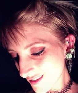 Multiple ear piercings with gauges