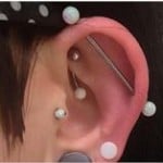 Industrial Daith piercings