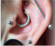 Cartilage piercings with gaugesx
