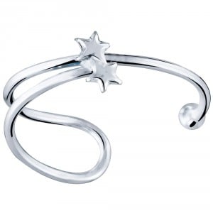 Stars Non-Pierced .925 Sterling Silver Cartilage Clip On Jewelry