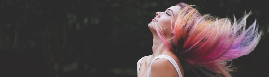 Beautiful colorful hair