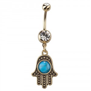 Hamsa belly ring