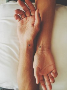 xo couples tattoo
