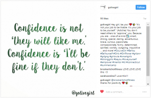 Livegirl confidence quote from Instagram