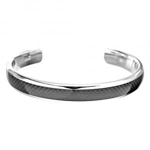 Titanium carbon fiber bracelet