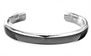 Titanium and carbon fiber bracelet