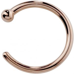 FreshTrends Faux Hoop Ring Piercing Fake Hoop Body Jewelry Gold