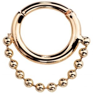 Segment Ring Piercing Alternative Jewelry Nipple Ring Septum Ring 14k Gold Body Jewelry