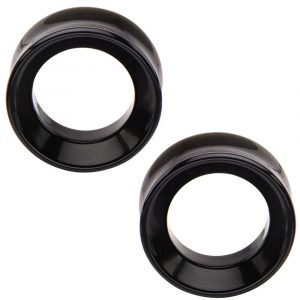 black onyx double flare stone plugs