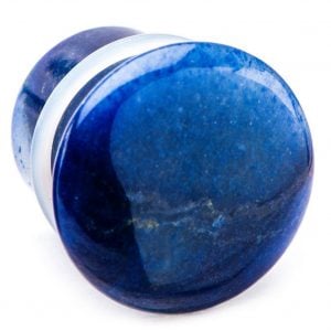 Blue aventurine stone single flare plug