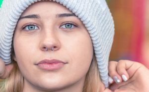 Young pierced girl septum piercing body piercing body jewelry FreshTrends jewelry love pierced people lovable piercings what to love about pierced people