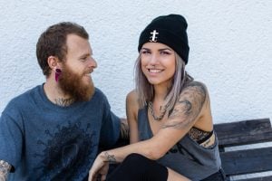 Happy Tattooed Couple Pierced Couple Tattoos Couple With Tattoos Couple Goals Relationship Goals FreshTrends Fresh Trends Matching Tattoos