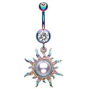 Belly Button Ring Style fashion body jewelry fresh trends daisy dangle belly ring navel ring freshtrends 2018 spring break fashion trends