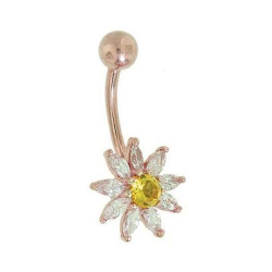 Rose Gold Belly Button Ring Belly Button Jewelry Navel Jewelry Navel 14k Rose Gold FreshTrends Body Jewelry New Arrivals New Trends Fashion Style 14k Gold Styles Jewelry