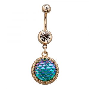 Fresh Trends Mermaid Surgical Steel Dangle Belly Ring