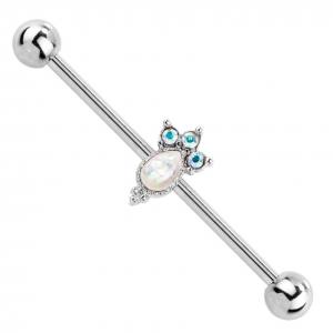 FreshTrends pearl charm industrial barbell