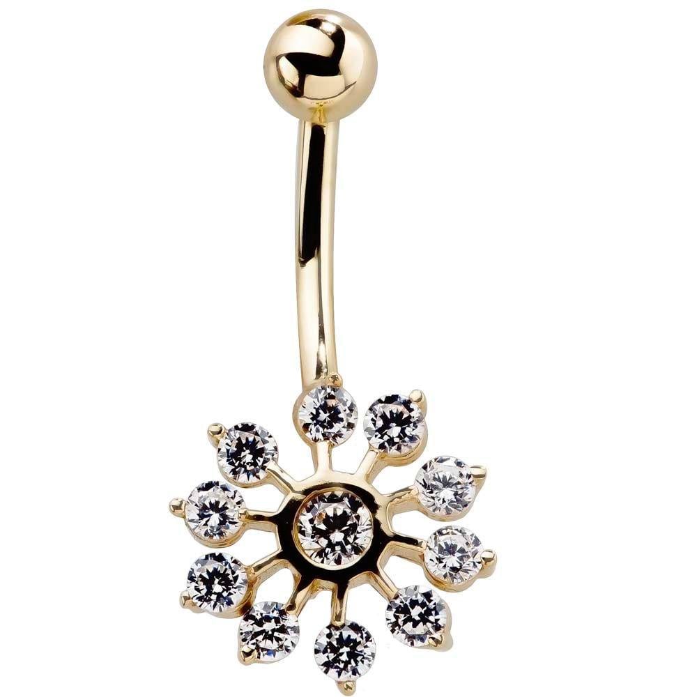 Fresh Trends Snowflake Belly Button Ring