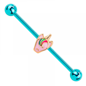 FreshTrends teal unicorn industrial barbell