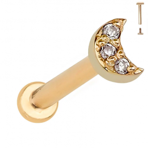 FreshTrends 14k moon cartilage earring