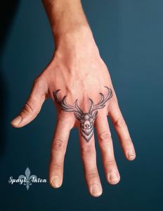 Deer finger tattoo from Spayk Tattoo