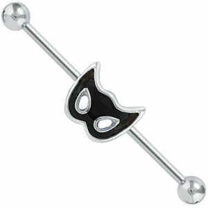 FreshTrends Cat Mask Industrial Barbell