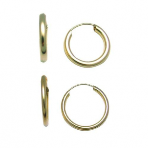 FreshTrends 14k gold hoop earrings
