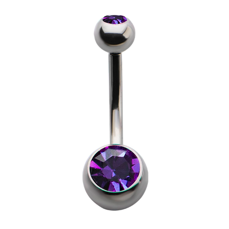 FreshTrends CZ belly ring