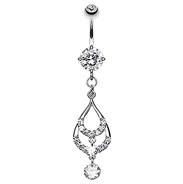 FreshTrends teardrop belly ring