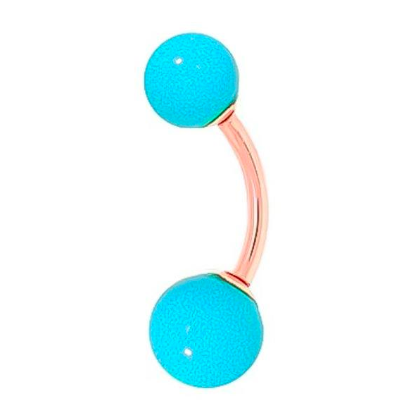 FreshTrends genuine turquoise belly ring