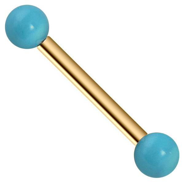 FreshTrends simulated turquoise straight barbell