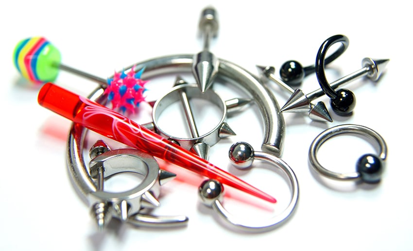 Assortment of body jewelry