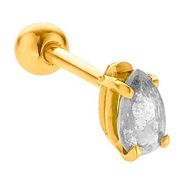FreshTrends pear shaped cut diamond cartilage earring