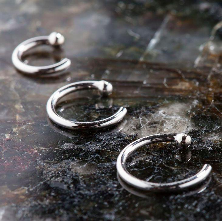950 Platinum Nose Hoop Ring by FreshTrends