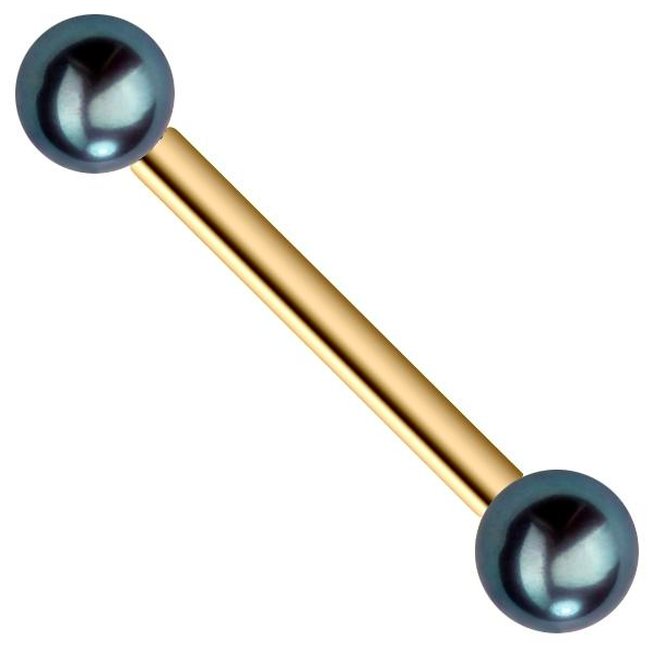 peacock pearl straight barbell by FreshTrends