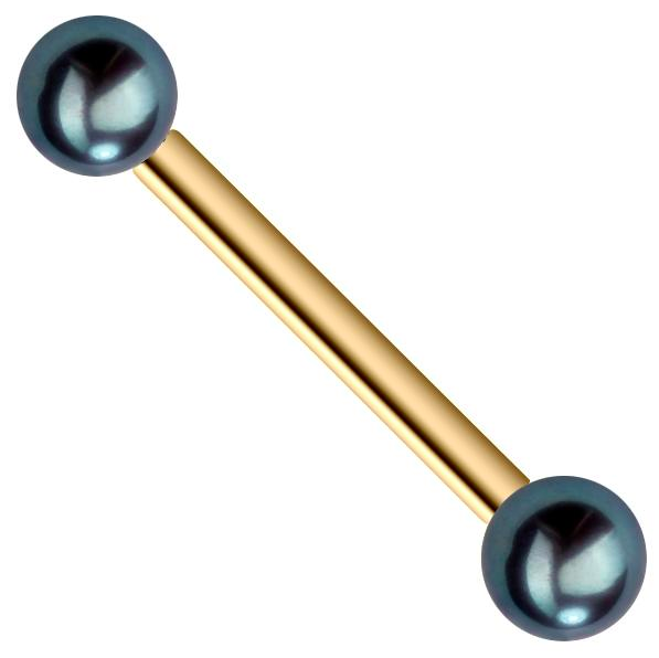 FreshTrends peacock pearl straight barbell