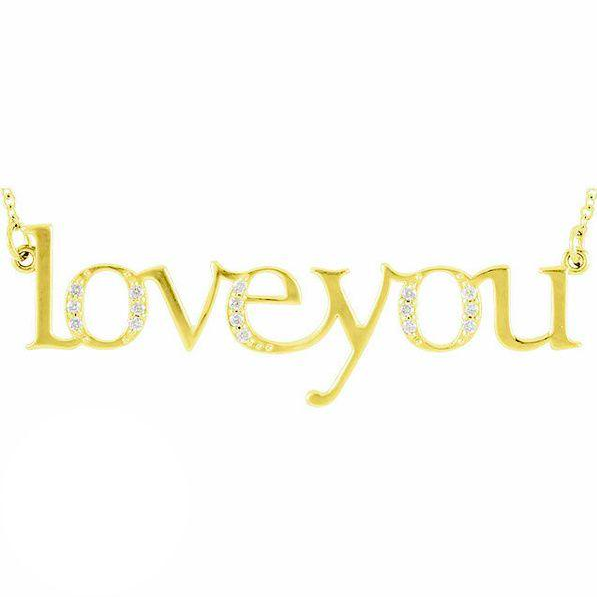14k gold I Love you necklace by FreshTrends