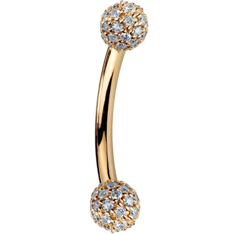diamond pave curved barbell by FreshTrends