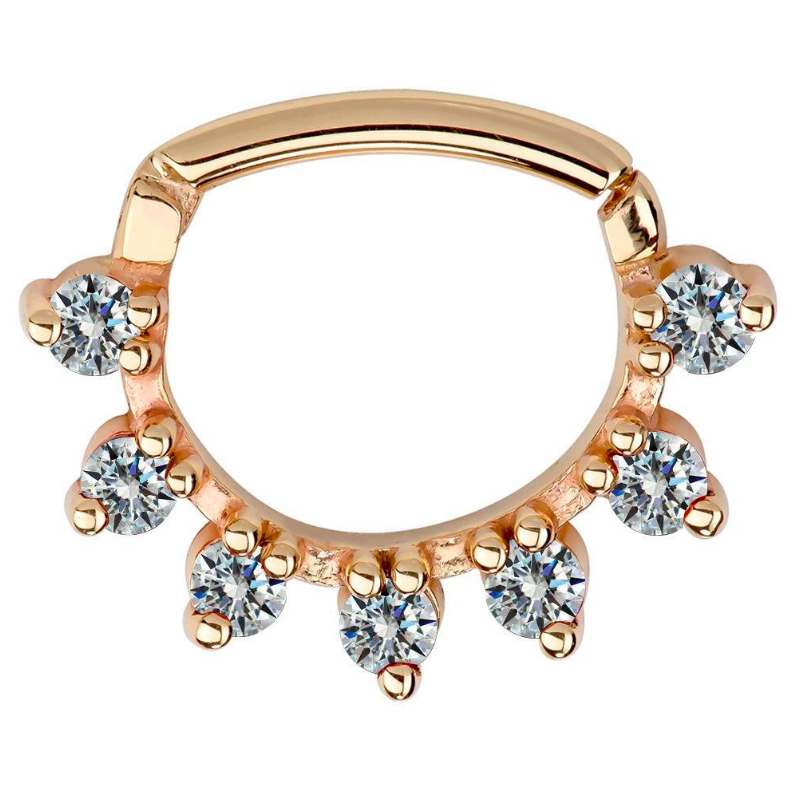 diamond petal septum clicker ring by FreshTrends