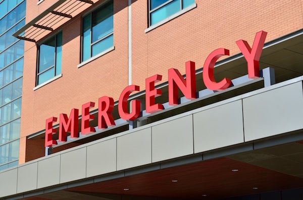 Exterior shot of an emergency room