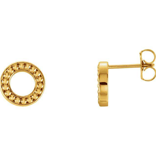 circle gold earrings by FreshTrends