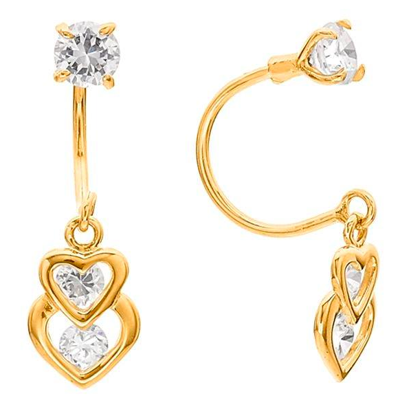 heart open hoop dangle earrings by FreshTrends